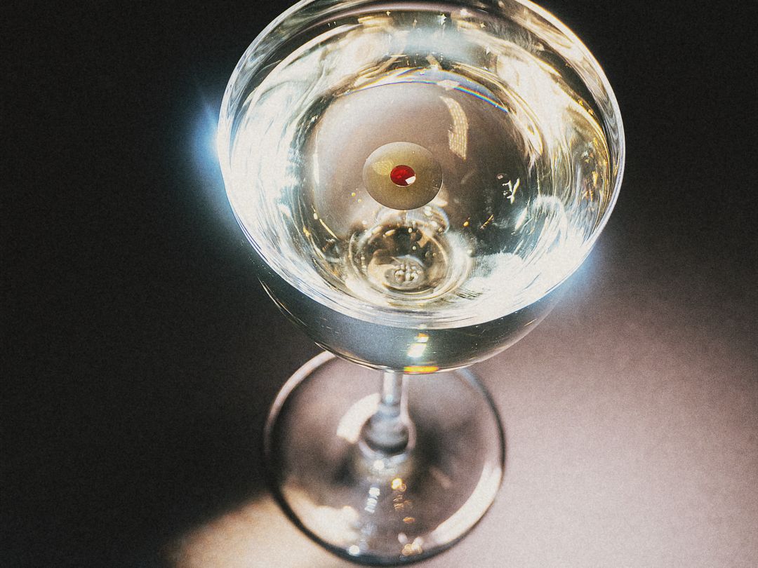 Martini with an olive