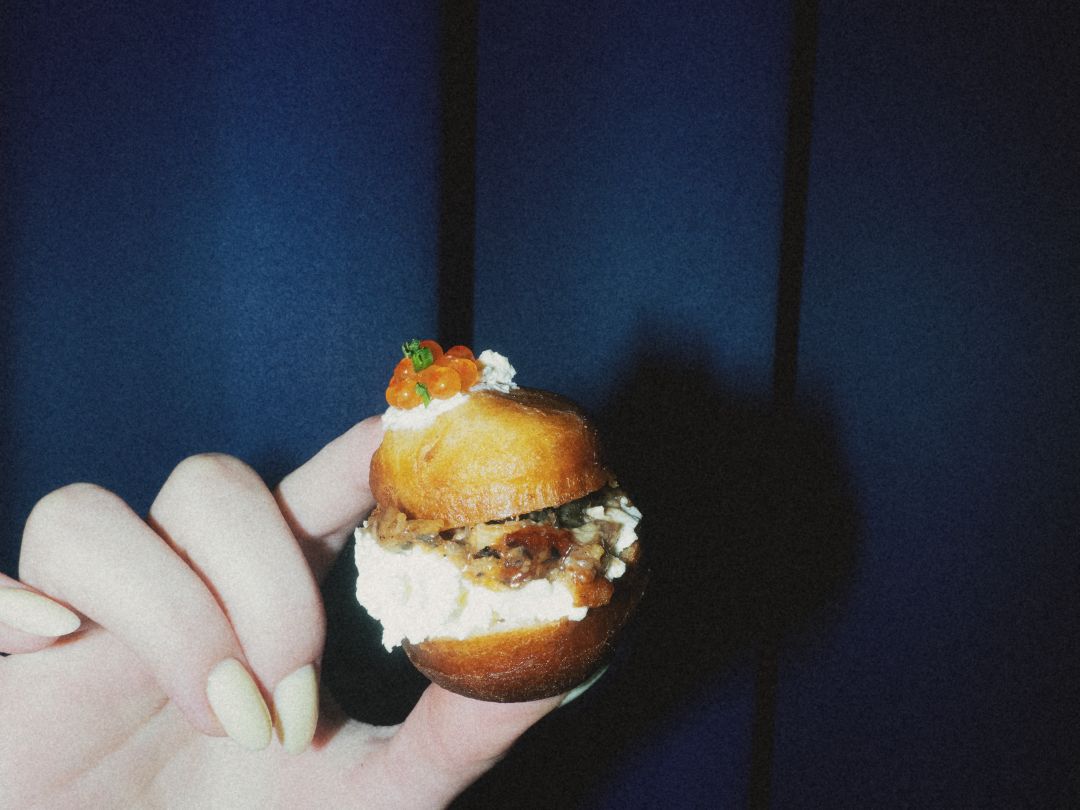 Mini brioche with trout roe